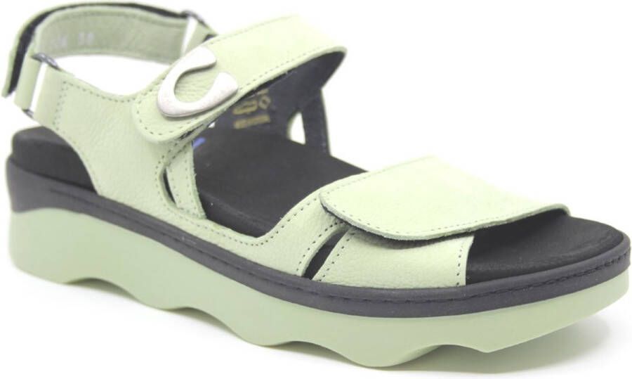 Wolky Sandalen Medusa lichtgroen nubuck