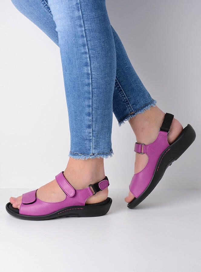 Wolky Sandalen Salvia fuchsia leer