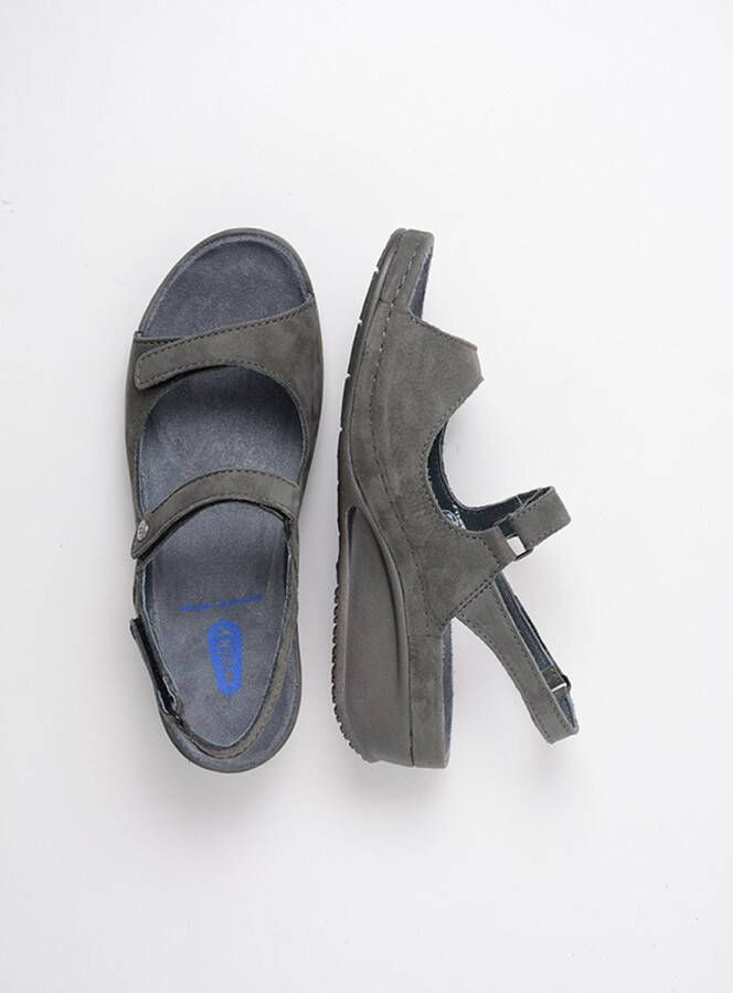 Wolky Sandalen Shallow grijs nubuck