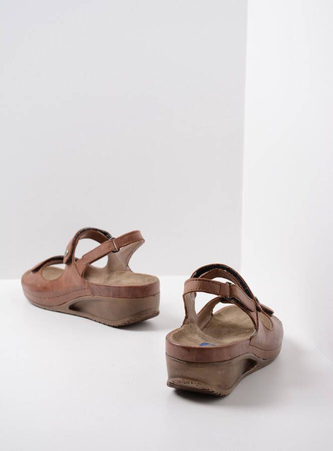 Wolky Sandalen Shallow middenbruin leer