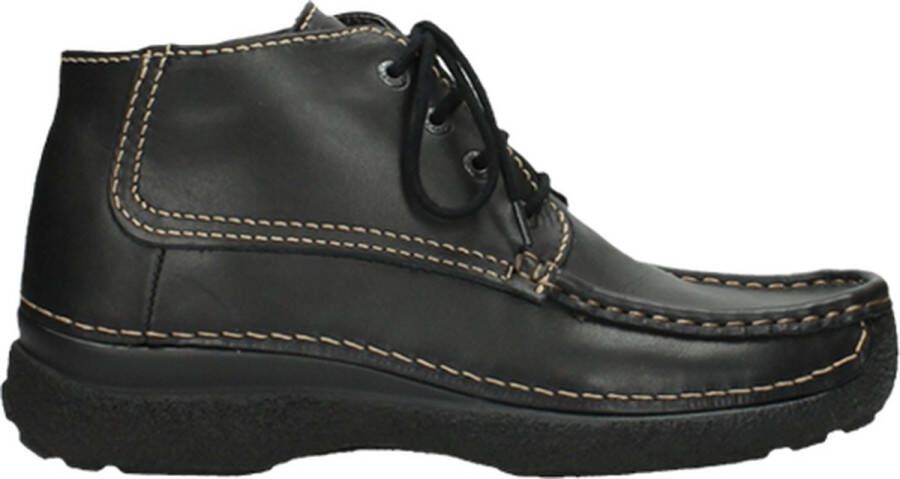 Wolky Shoe > Heren > Comfortschoenen Roll Moc Men zwart leer