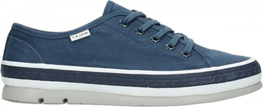 Wolky Shoe \u003e Outlet \u003e Veterschoenen Linda donkerblauw canvas - Schoenen.nl