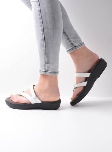 Wolky Slippers Bassa wit leer