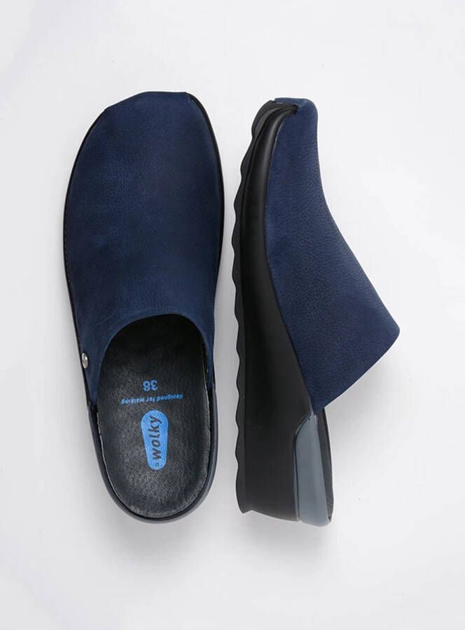 Wolky Slippers Go denim nubuck