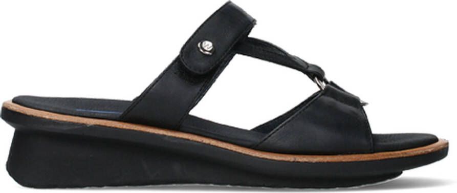 Wolky Slippers Isa zwart leer