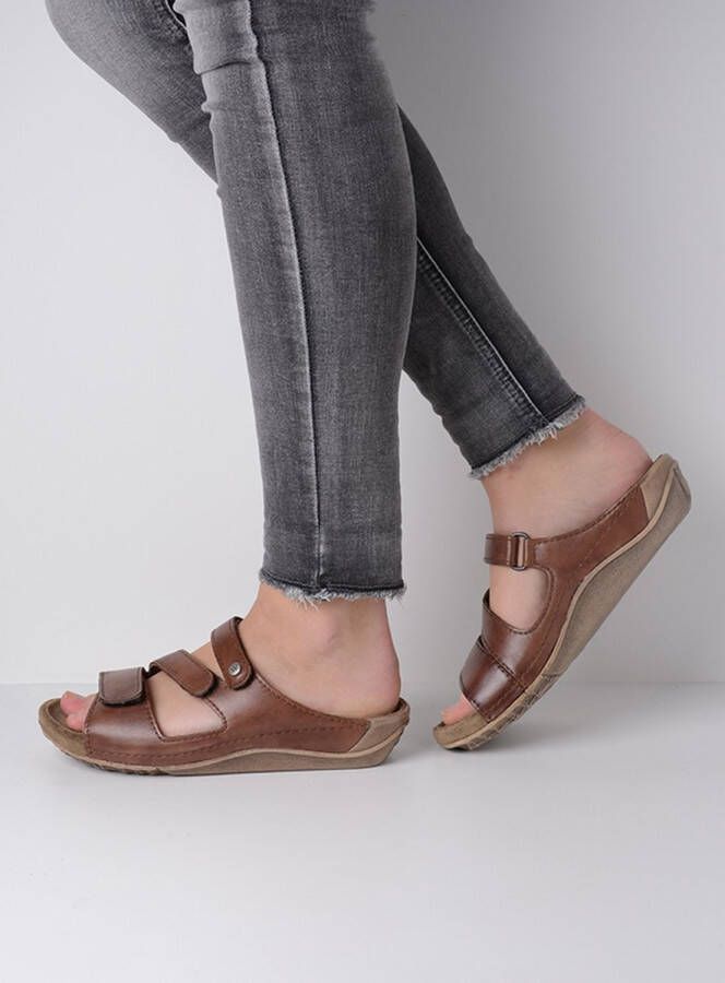 Wolky 0053650 430 Jasper Slippers Cognac Leer Dames Cogna - Foto 2