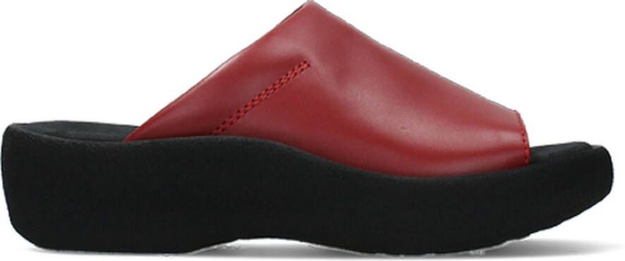 Wolky Slippers 03201 Nassau 30500 rood leer