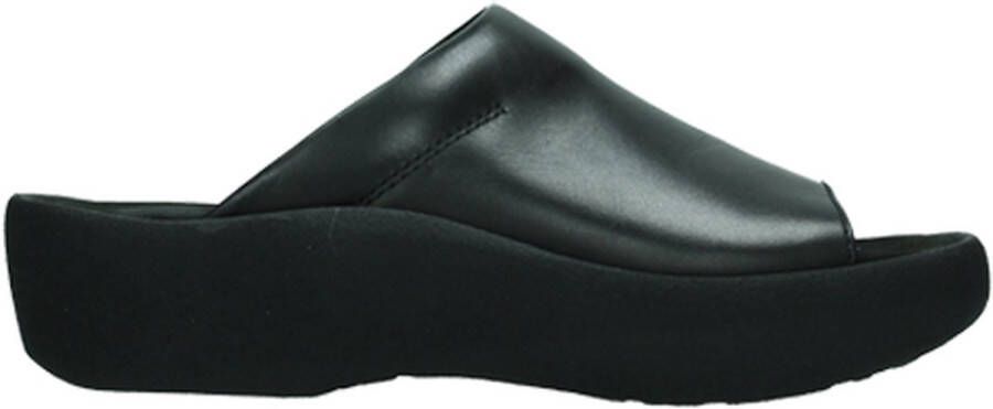 Wolky Slippers 03201 Nassau 30000 zwart leer