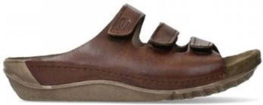 Wolky Slippers Nomad cognac geolied leer