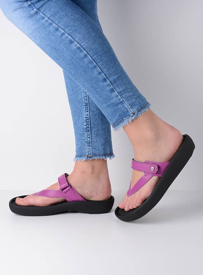 Wolky Slippers Peace fuchsia leer - Foto 1