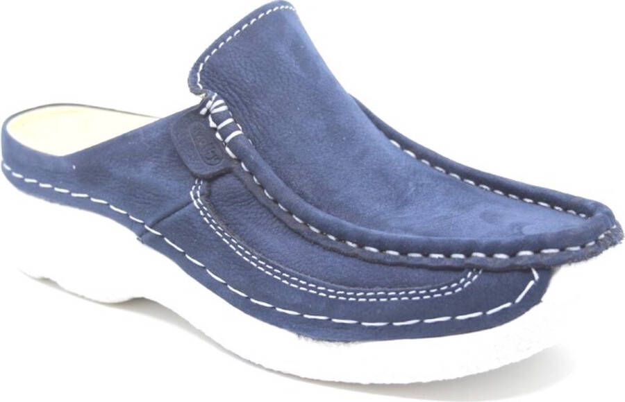 Wolky Dames Slippers 0620211-820 Roll Slide Antique Jeansblauw