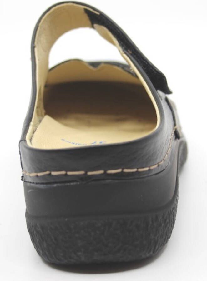 Wolky Klompen 06227 Roll Slipper 70000 zwart geprint leer