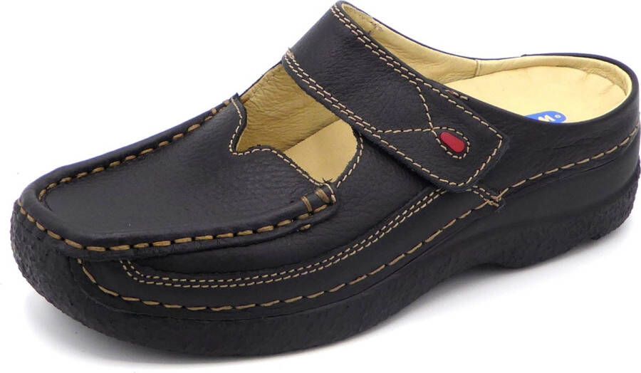 Wolky Klompen 06227 Roll Slipper 70000 zwart geprint leer - Foto 2