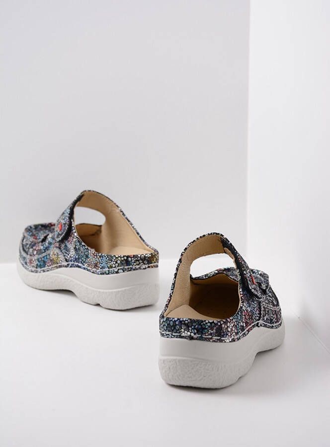 Wolky Comfortschoenen Roll Slipper zwart multi suede
