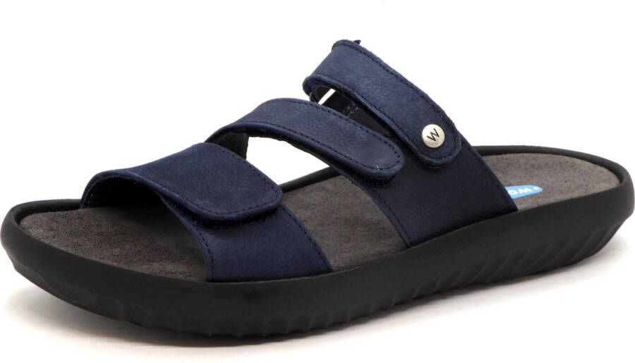 Wolky Slippers Sense blauw nubuck