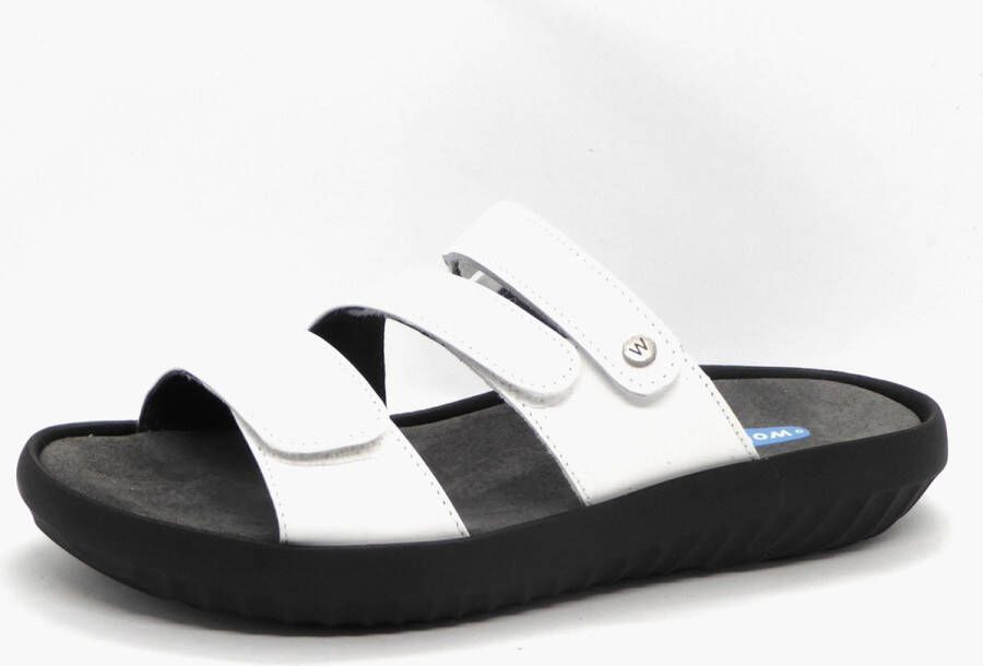 Wolky Slippers Sense wit leer Dames Slippers Wit