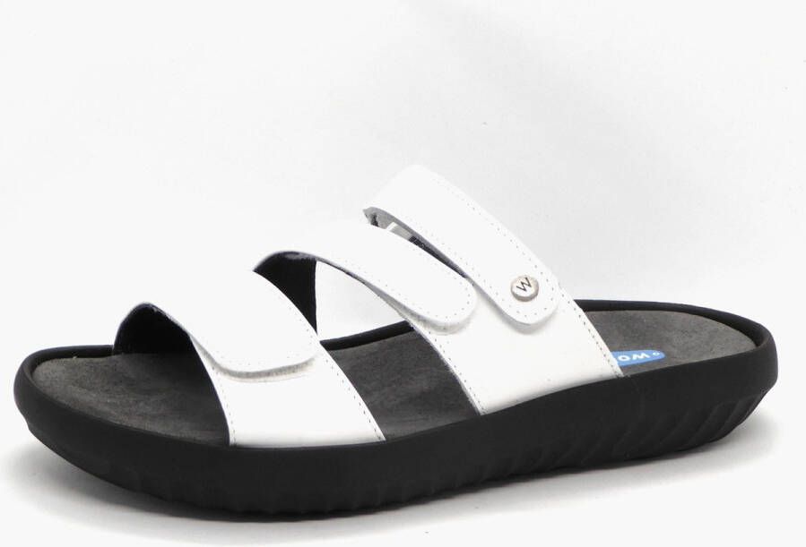 Wolky Slippers Sense wit leer Dames Slippers Wit