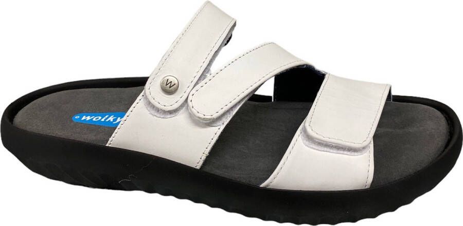 Wolky Slippers Sense wit leer Dames Slippers Wit