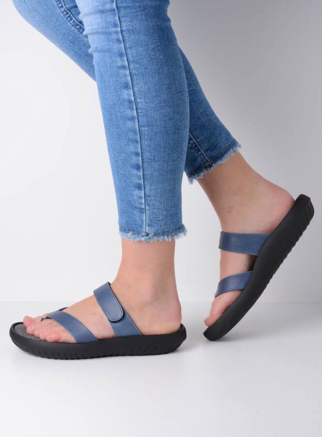 Wolky Slippers Tahiti jeans leer