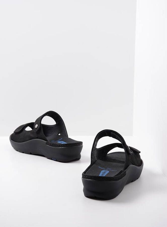 Wolky Slippers Zaandam zwart nubuck