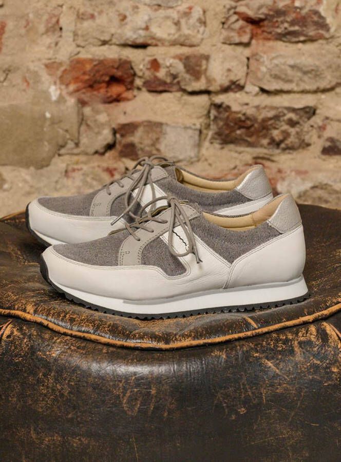 Wolky Sneakers e-Walk grijs jeans leer