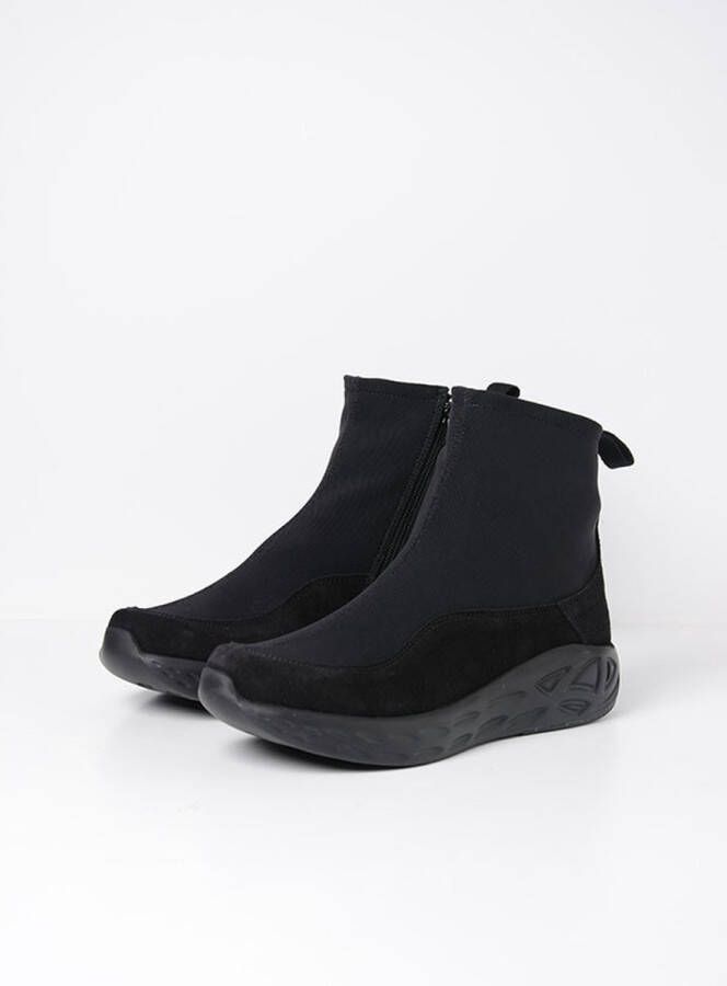 Wolky Sneakers Rebound SF zwart stretch suede
