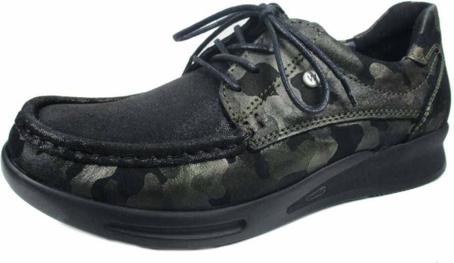 Wolky One forest camouflage stretch nubuck