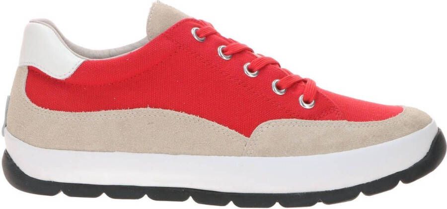 Wolky Shoe > Outlet > Veterschoenen Babati rood canvas suede