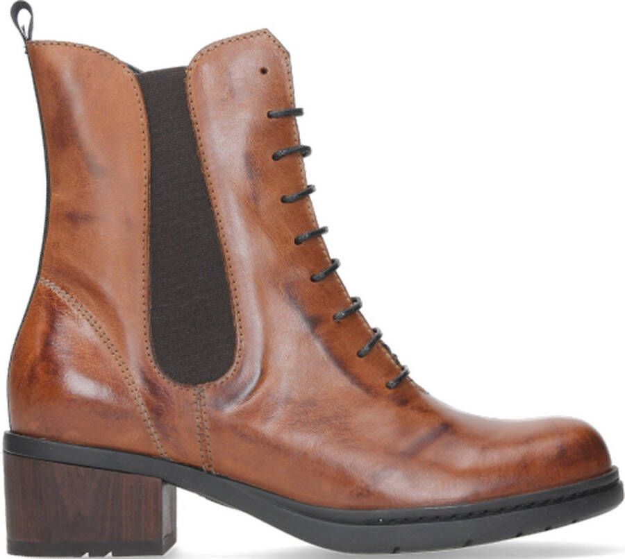 Wolky Veterschoenen Brooks cognac leer