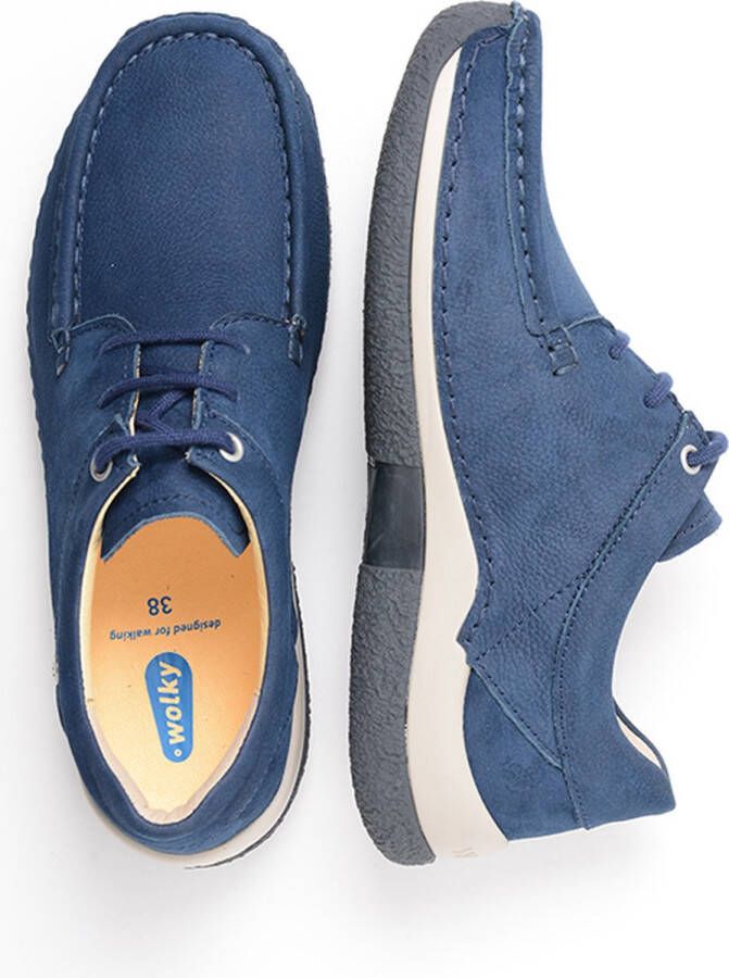 Wolky Veterschoenen Celebration denimblauw nubuck