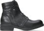 Wolky Dames Veterschoenen 0262520-000 Center Velvet Zwart - Thumbnail 1
