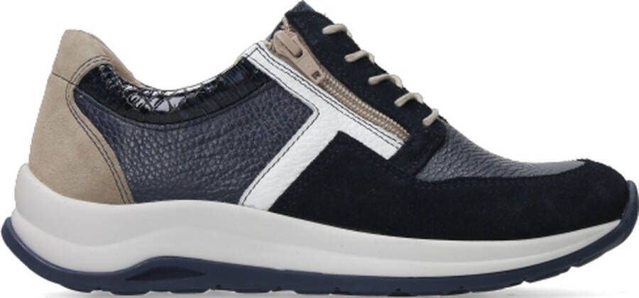 Wolky Veterschoenen Comrie denim combi leer