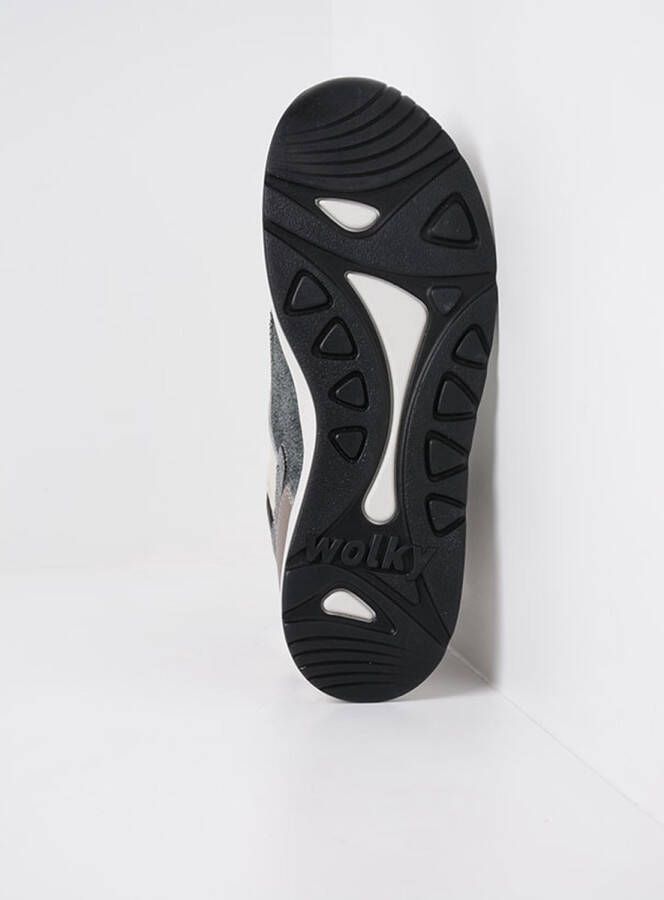 Wolky Veterschoenen Crown SF zwart gebroken wit stretchleer