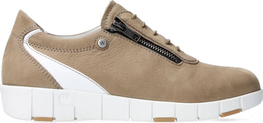 Wolky Veterschoenen Etosha beige wit nubuck