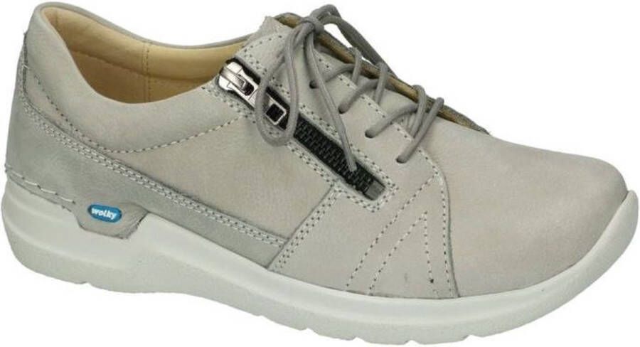 Wolky Dames Veterschoen Feltwell 0660911 206 Lichtgrijs Nubuck