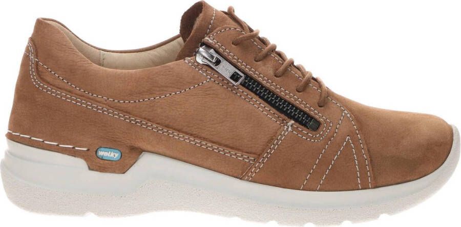 Wolky Dames Veterschoen Feltwell 0660911 410 Cognac Nubuck