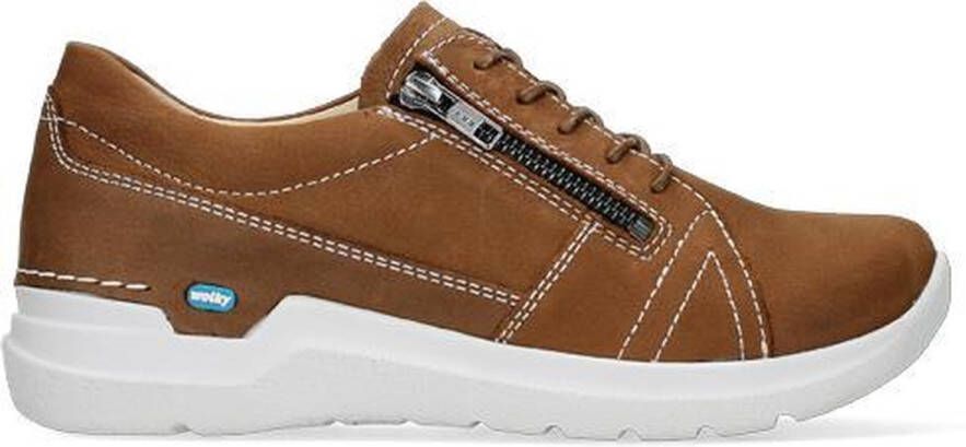 Wolky Dames Veterschoen Feltwell 0660911 410 Cognac Nubuck