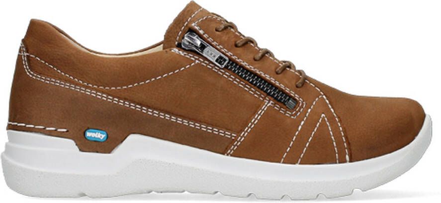 Wolky Dames Veterschoen Feltwell 0660911 410 Cognac Nubuck