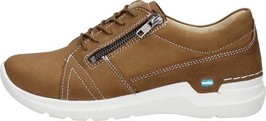 Wolky Dames Veterschoen Feltwell 0660911 410 Cognac Nubuck