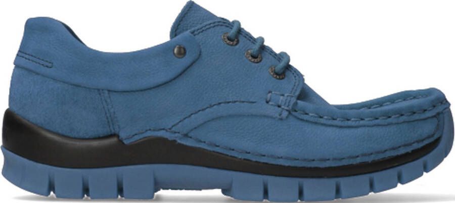 Wolky Veterschoenen Fly atlantisch blauw nubuck