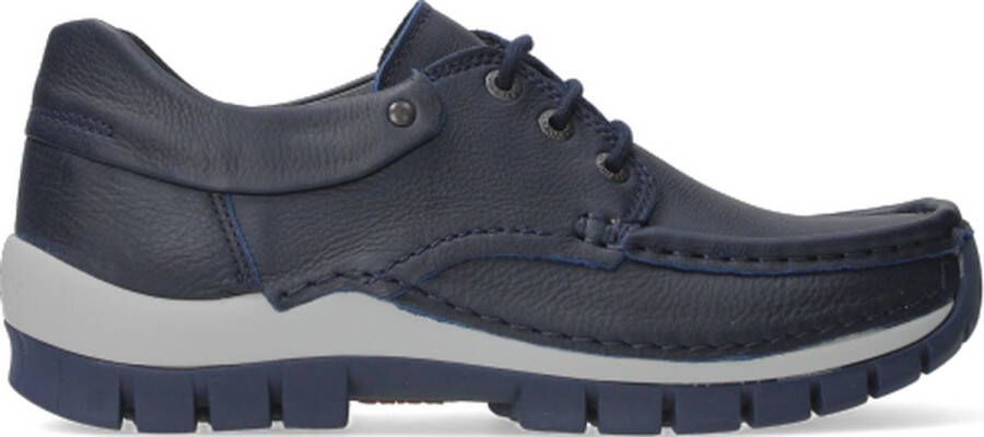 Wolky Veterschoenen Fly blauw leer