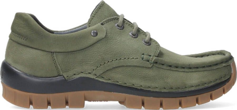 Wolky Veterschoenen Fly pesto groen nubuck