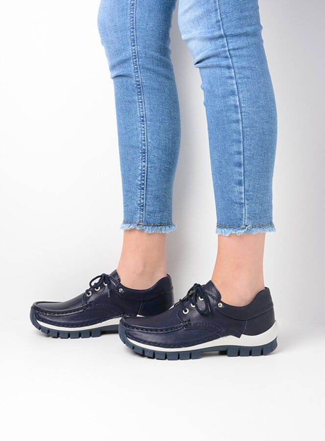 Wolky Veterschoenen Fly Summer denim leer