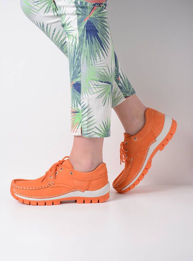 Wolky Veterschoenen Fly Summer oranje nubuck