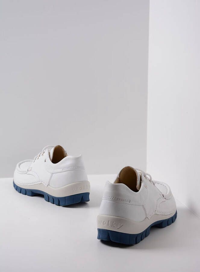 Wolky Veterschoenen Fly Summer wit blauw leer