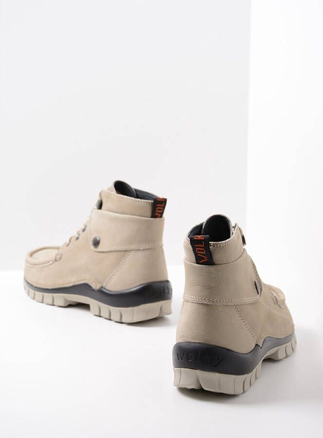 Wolky Hoge veterschoenen Jump safari nubuck