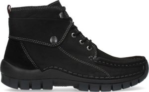 Wolky Veterschoenen Jump zwart nubuck