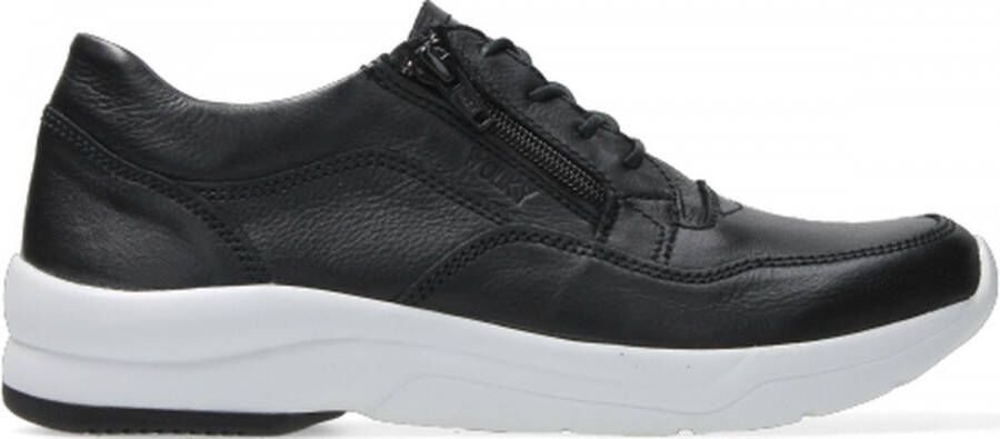 Wolky Veterschoenen Ozark zwart wit leer