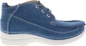 Wolky Veterschoenen Roll Moc atlantisch blauw nubuck