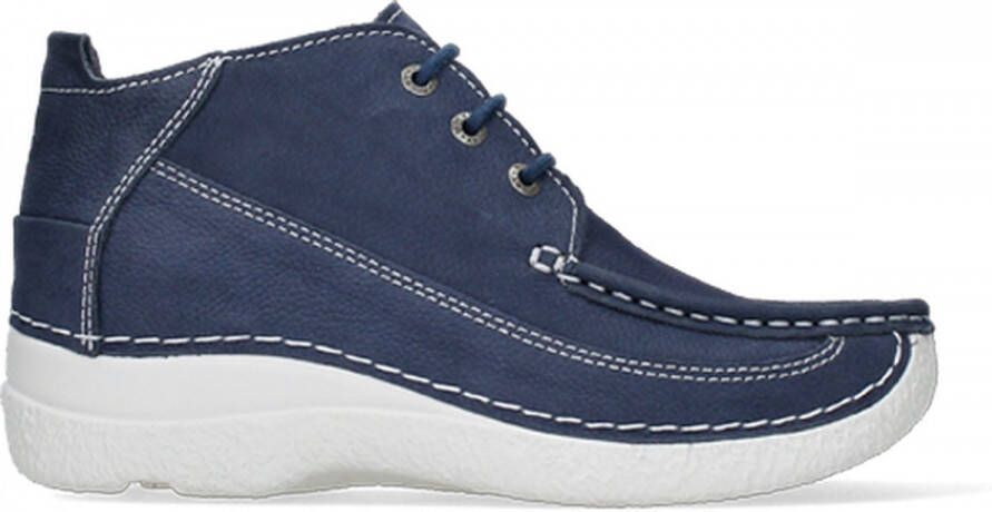 Wolky Dames Veterschoenen Roll Moc Denim Jeansblauw - Foto 2